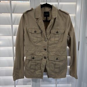 Jessica Simpson Khaki Sahara Military Jacket